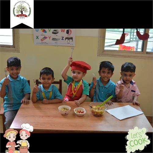 Today\'s Special: A Sprinkle of Joy! Flameless Cooking by Pre-Primary Students.